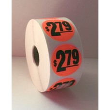 $2.79 - 1.5" Red Label Roll